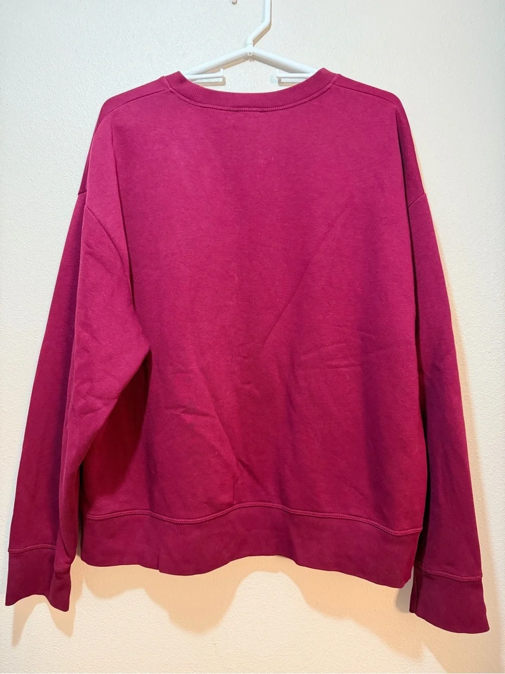J. Crew Men's Burgundy Crewneck Sweatshirt with White '1983' Print